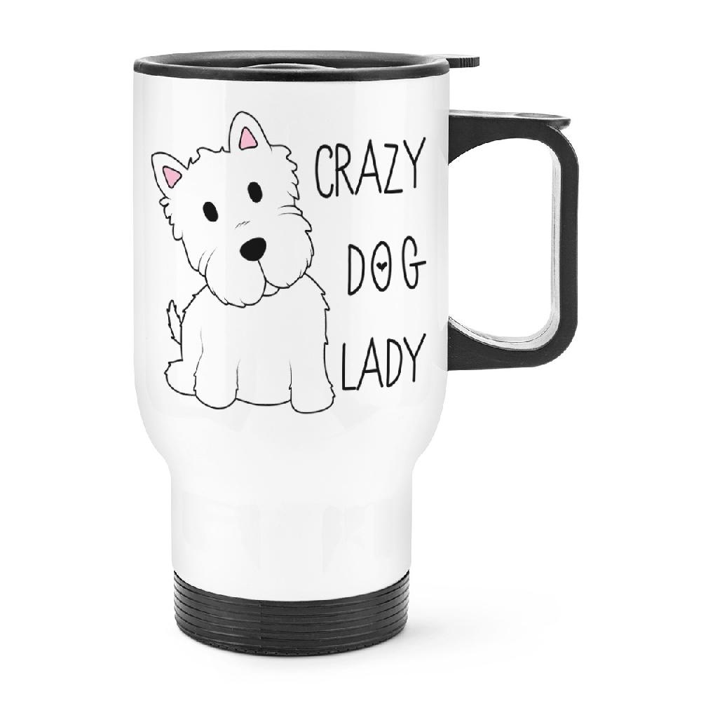 gift base Crazy Dog Lady Travel Mug Cup With Handle