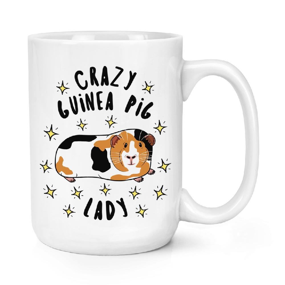 gift base Crazy Guinea Pig Lady Stars 15oz Large Mug Cup