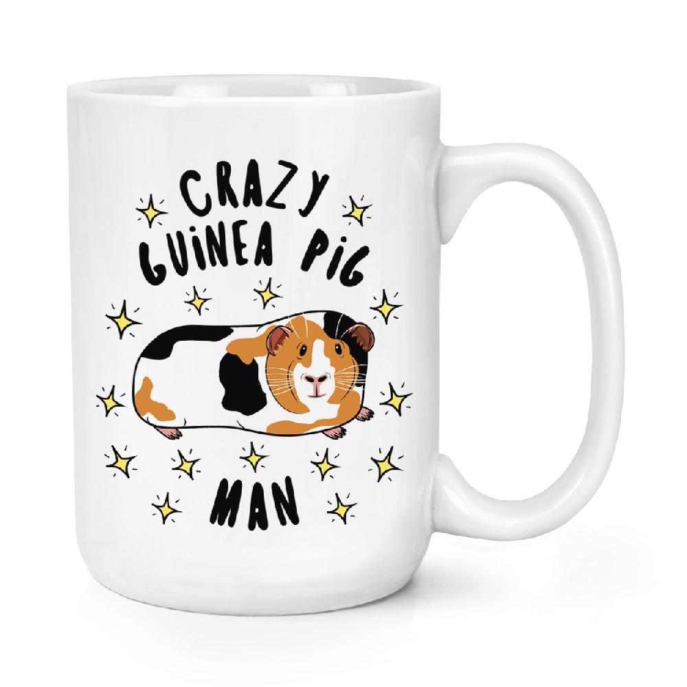 gift base Crazy Guinea Pig Man Stars 15oz Large Mug Cup
