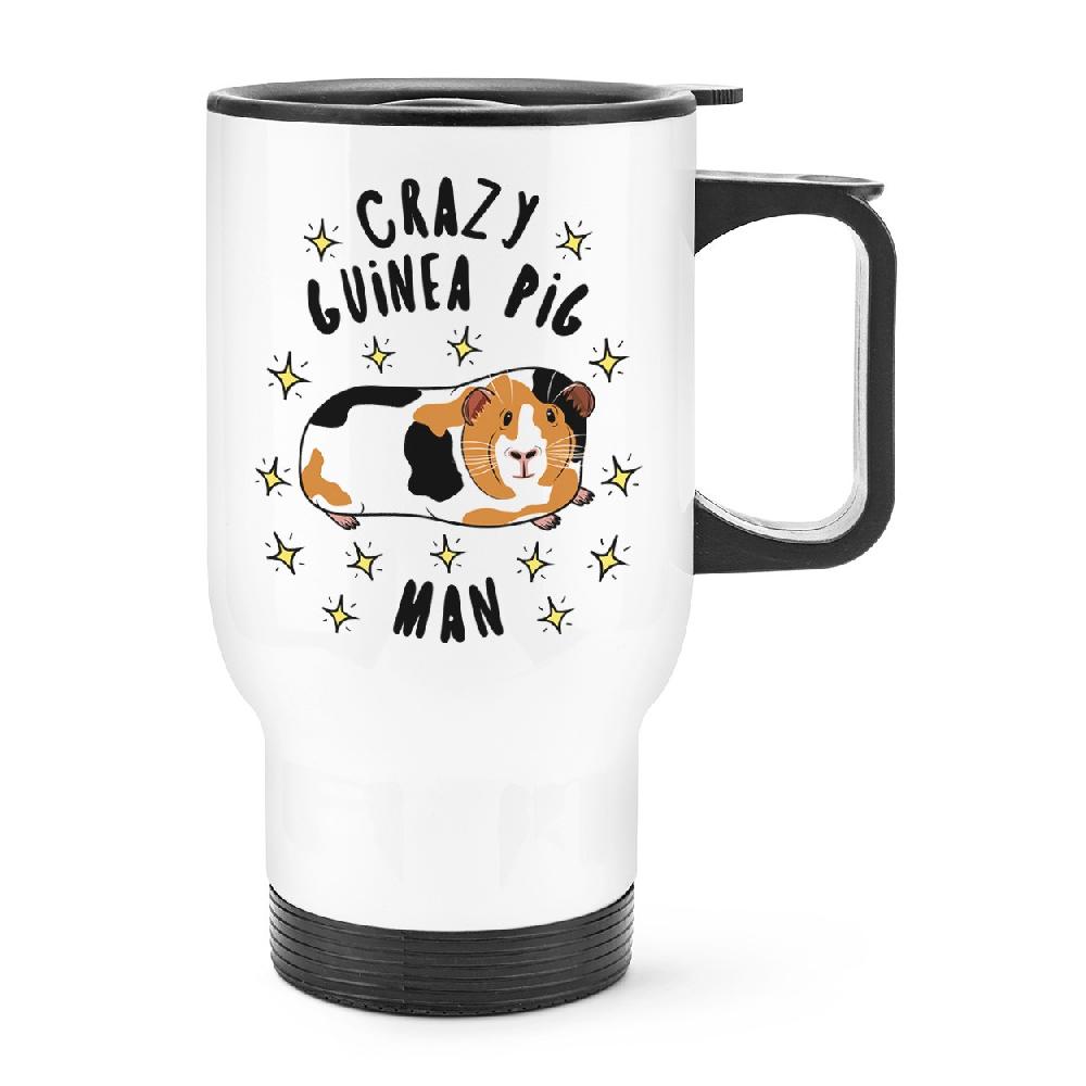 gift base Crazy Guinea Pig Man Stars Travel Mug Cup With Handle