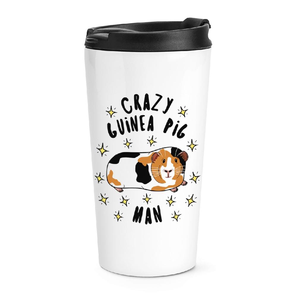 gift base Crazy Guinea Pig Man Stars Travel Mug Cup