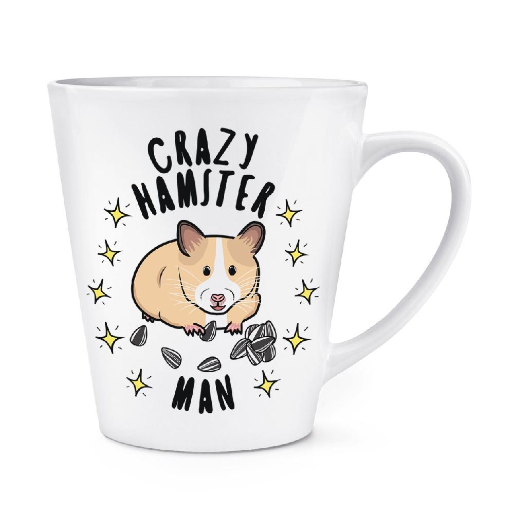 gift base Crazy Hamster Man Stars 12oz Latte Mug Cup