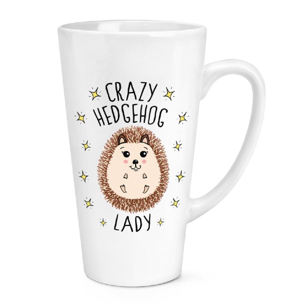 gift base Crazy Hedgehog Lady 17oz Large Latte Mug Cup