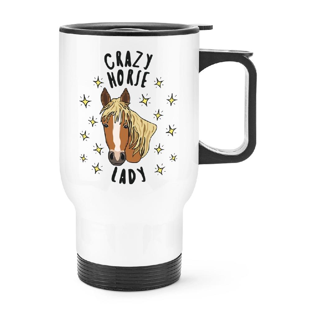 gift base Crazy Horse Lady Stars Travel Mug Cup With Handle