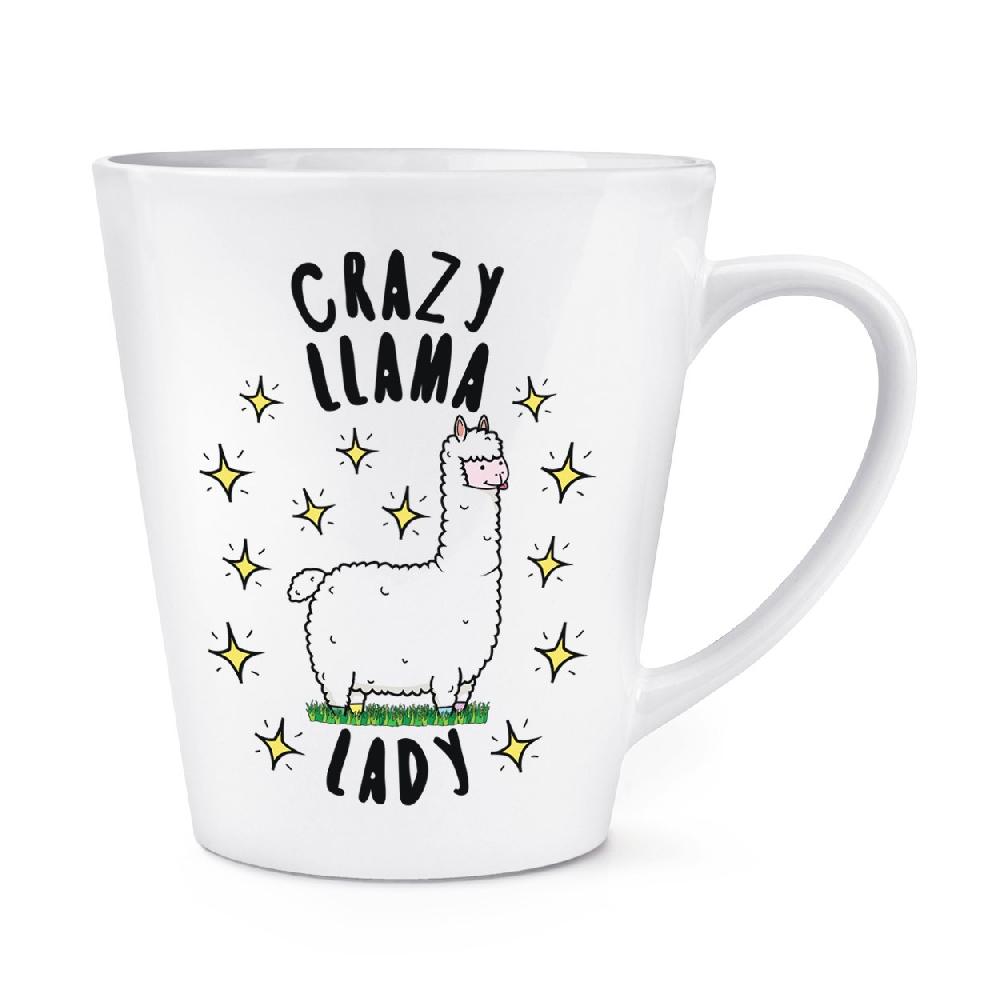 gift base Crazy Llama Lady Stars 12oz Latte Mug Cup