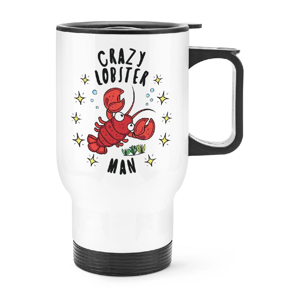 gift base Crazy Lobster Man Stars Travel Mug Cup With Handle