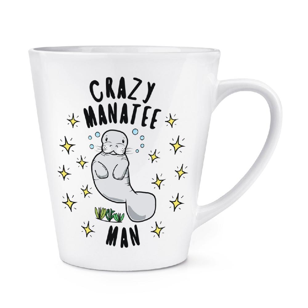 gift base Crazy Manatee Man Stars 12oz Latte Mug Cup