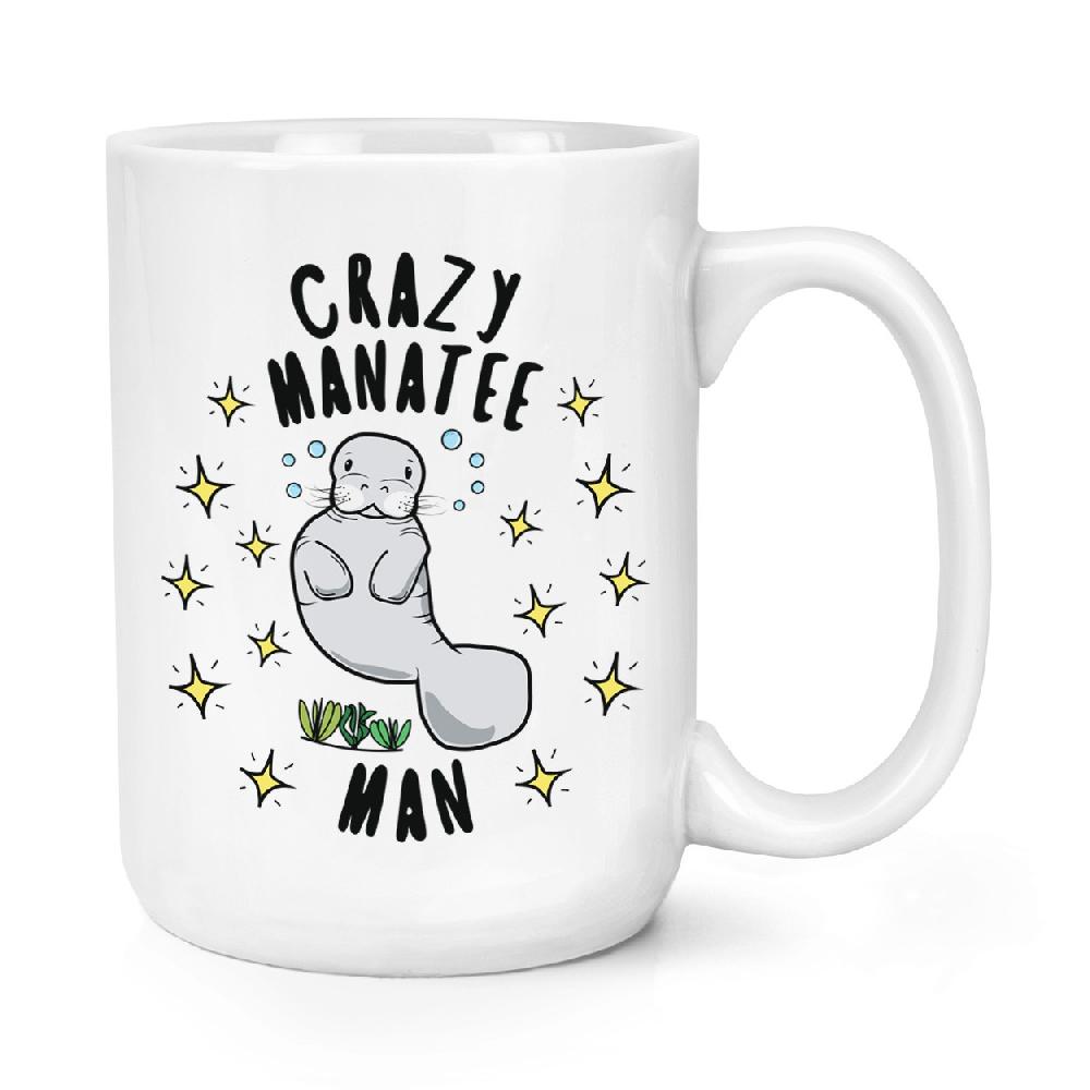 gift base Crazy Manatee Man Stars 15oz Large Mug Cup