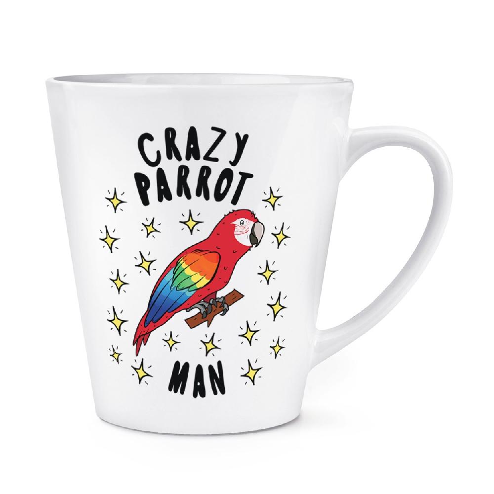 gift base Crazy Parrot Man Stars 12oz Latte Mug Cup