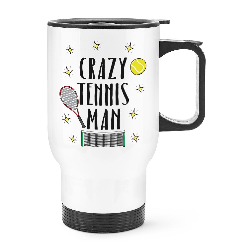 gift base Crazy Tennis Man Travel Mug Cup With Handle
