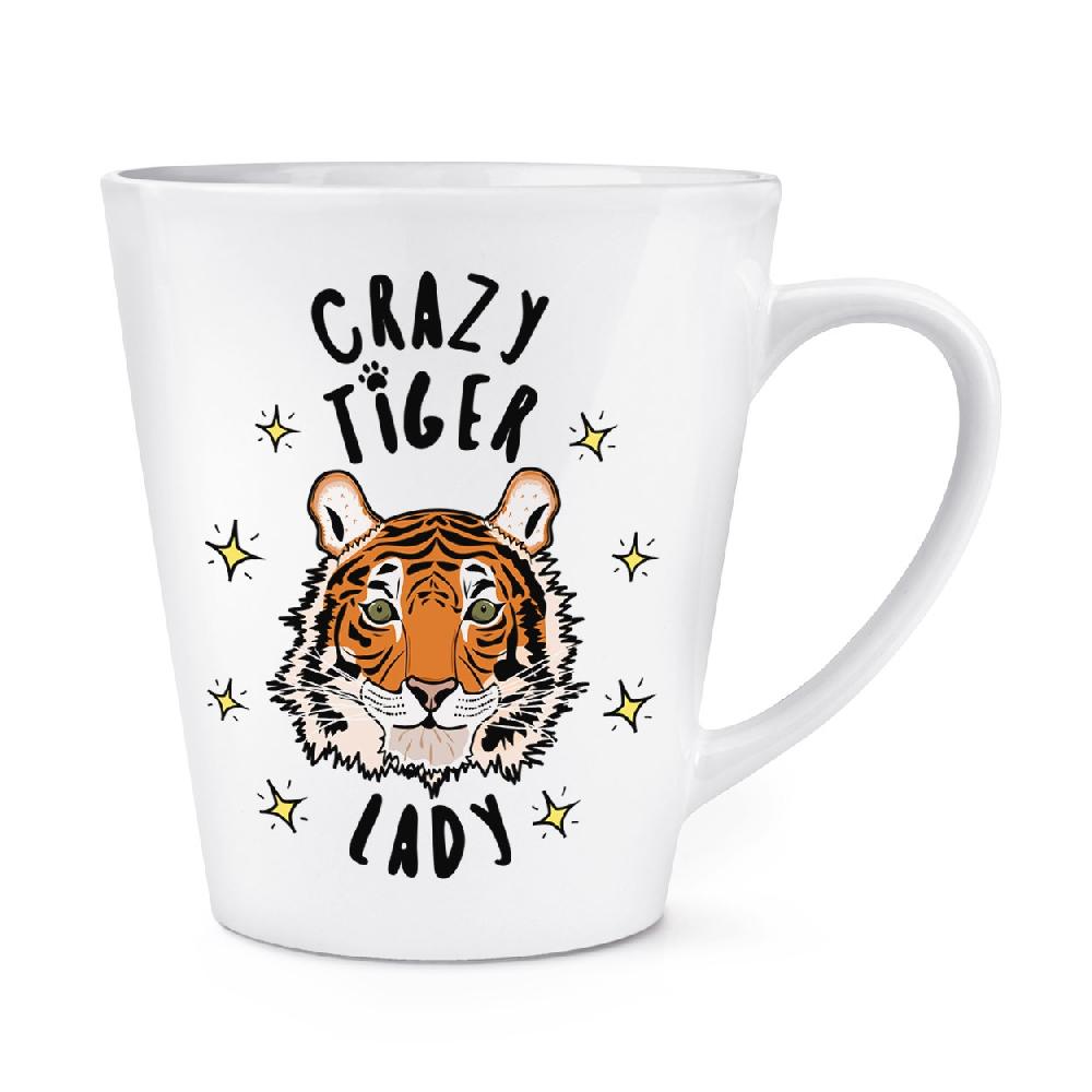 gift base Crazy Tiger Lady Stars 12oz Latte Mug Cup