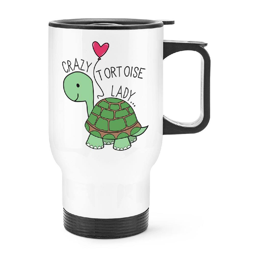gift base Crazy Tortoise Lady Travel Mug Cup With Handle