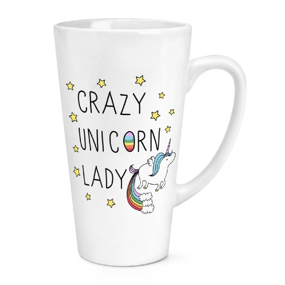 gift base Crazy Unicorn Lady 17oz Large Latte Mug Cup