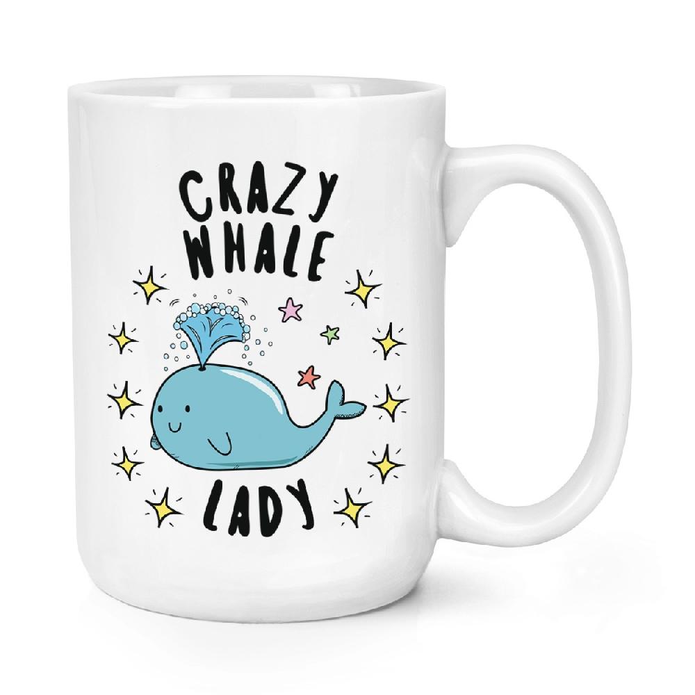 gift base Crazy Whale Lady Stars 15oz Large Mug Cup