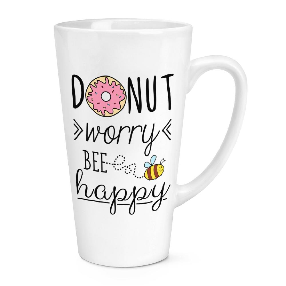 gift base Donut Worry Bee Happy 17oz Large Latte Mug Cup
