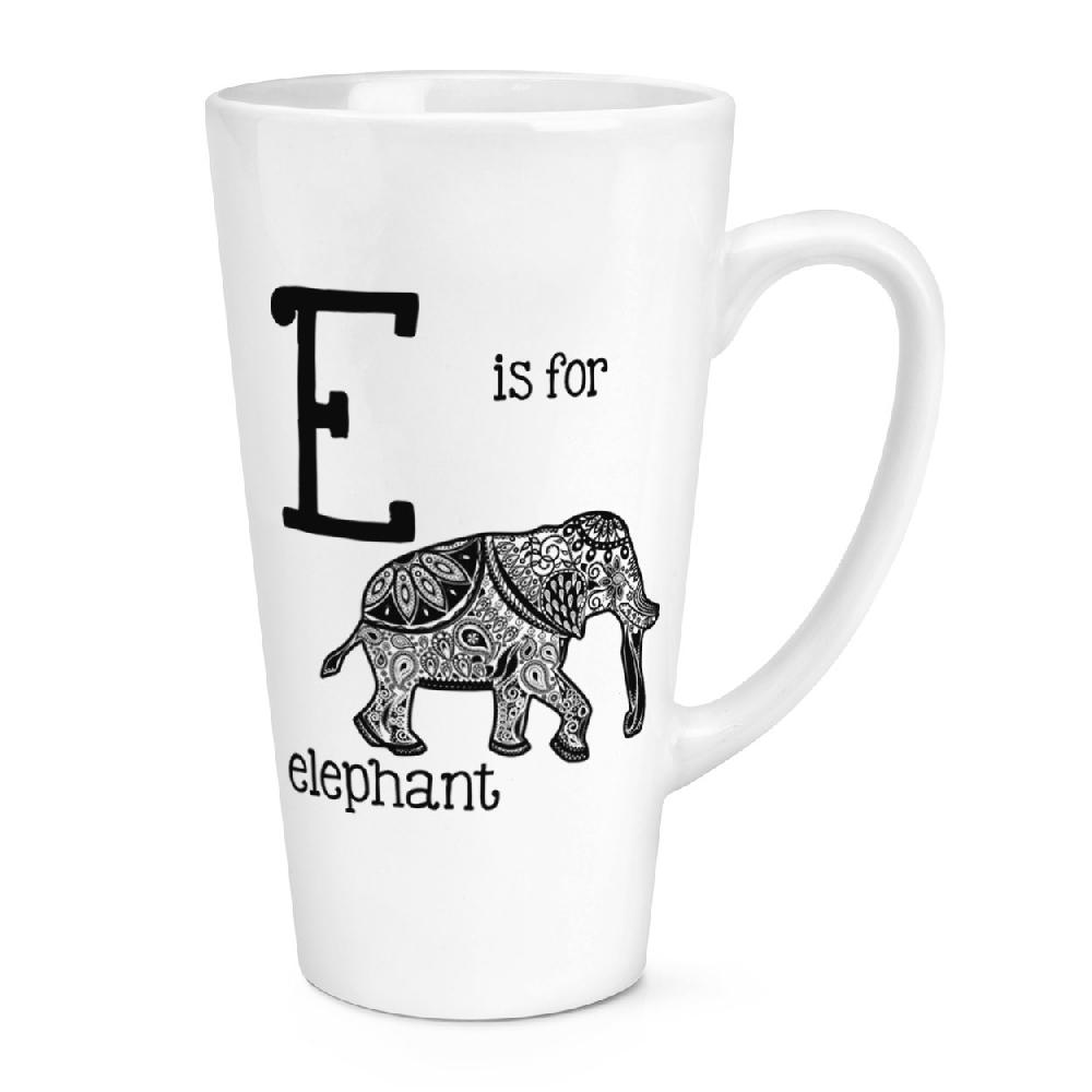 gift base E Is for Elephant 17oz Large Latte Mug Cup