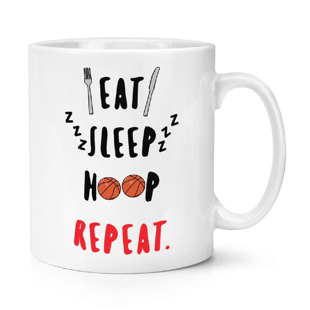 gift base Eat Sleep Hoop Repeat Basketball 10oz Mug Cup