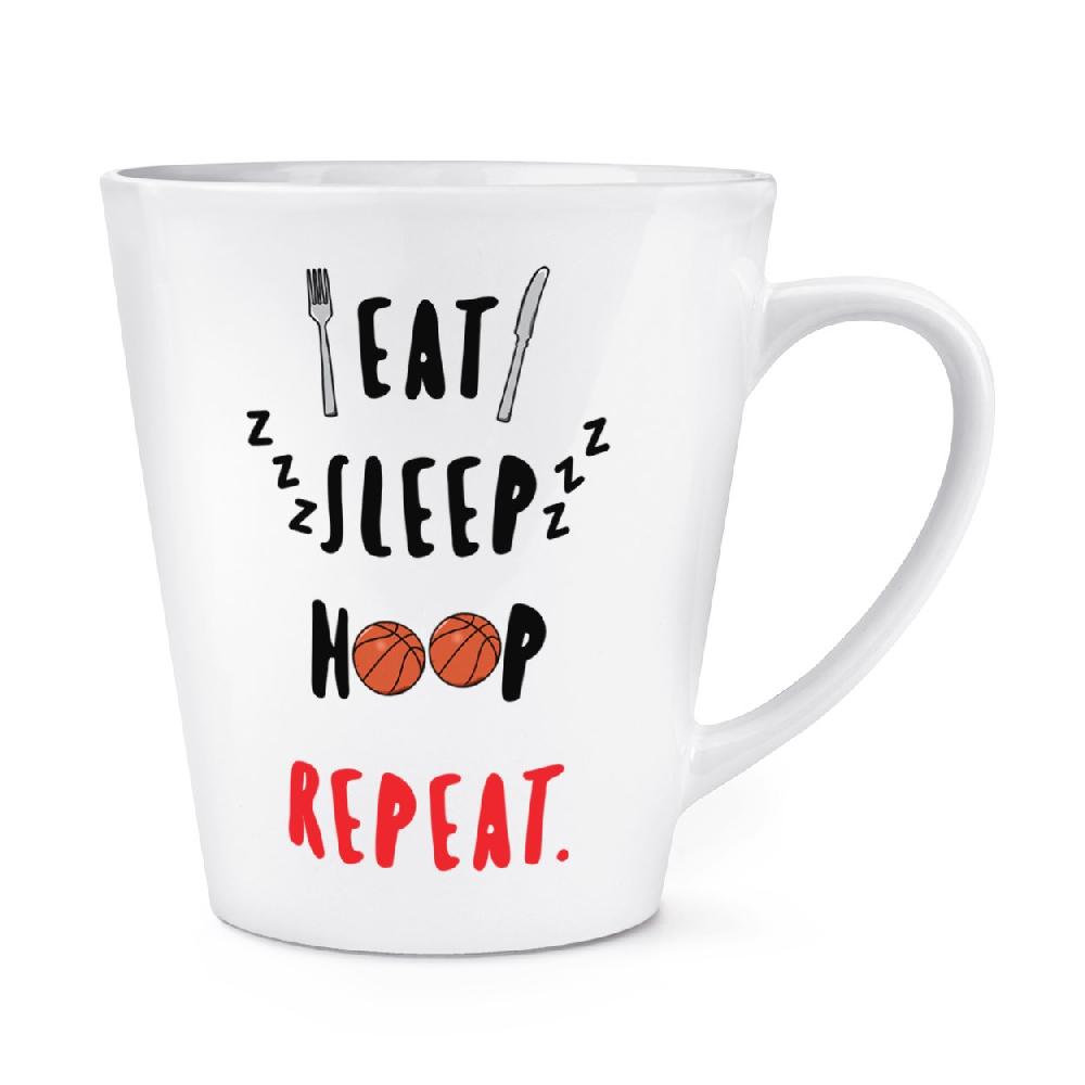 gift base Eat Sleep Hoop Repeat Basketball 12oz Latte Mug Cup