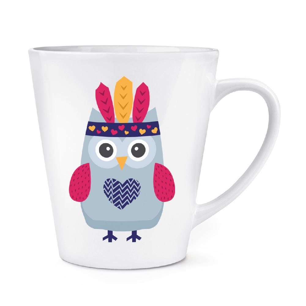 gift base Festival Owl Head Dress 12oz Latte Mug Cup