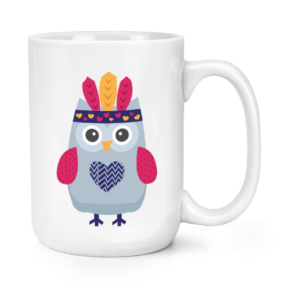 gift base Festival Owl Head Dress 15oz Large Mug Cup