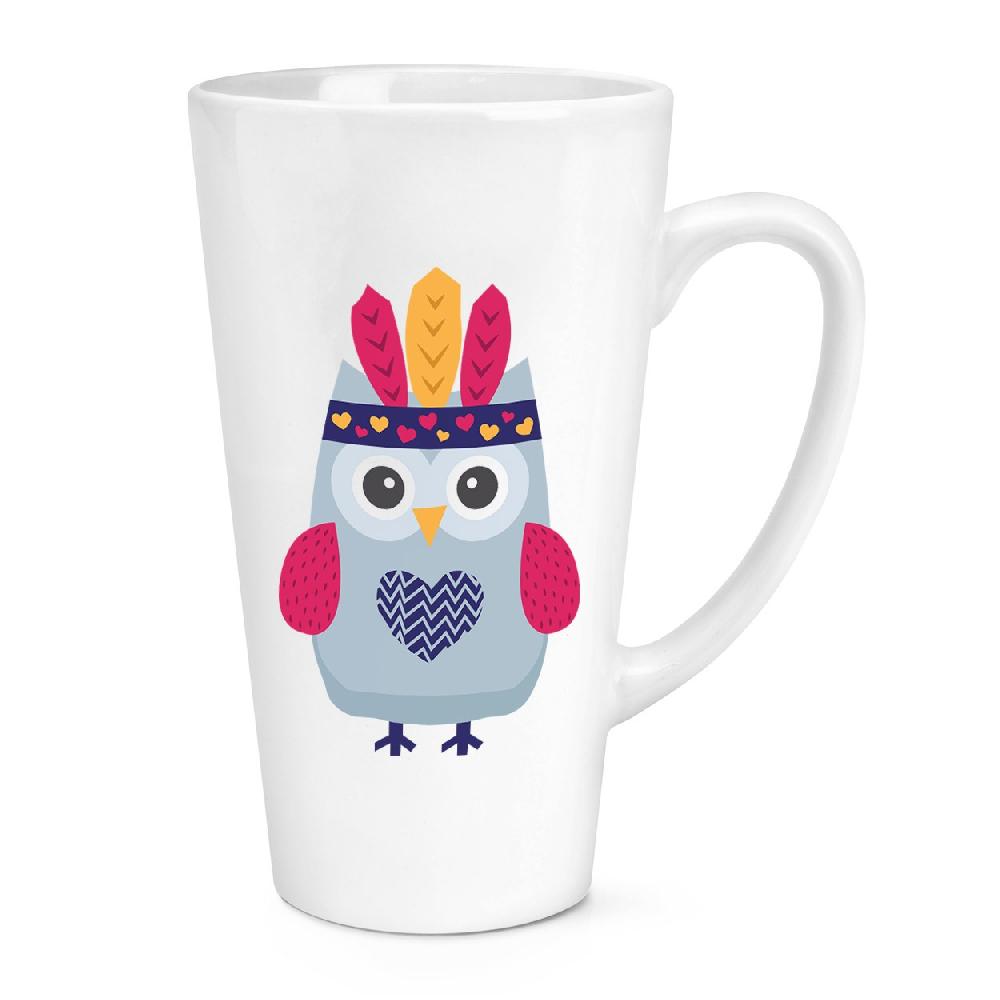 gift base Festival Owl Head Dress 17oz Large Latte Mug Cup