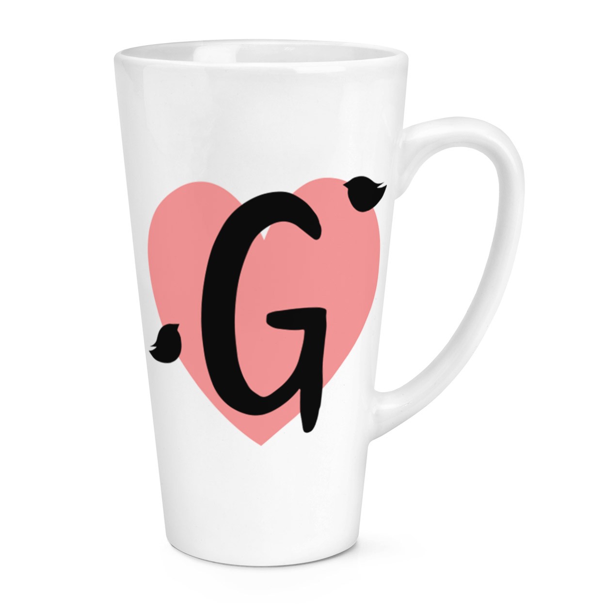 gift base G Heart Alphabet 17oz Large Latte Mug Cup