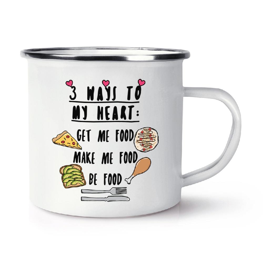gift base 3 Ways To My Heart Retro Enamel Mug Cup
