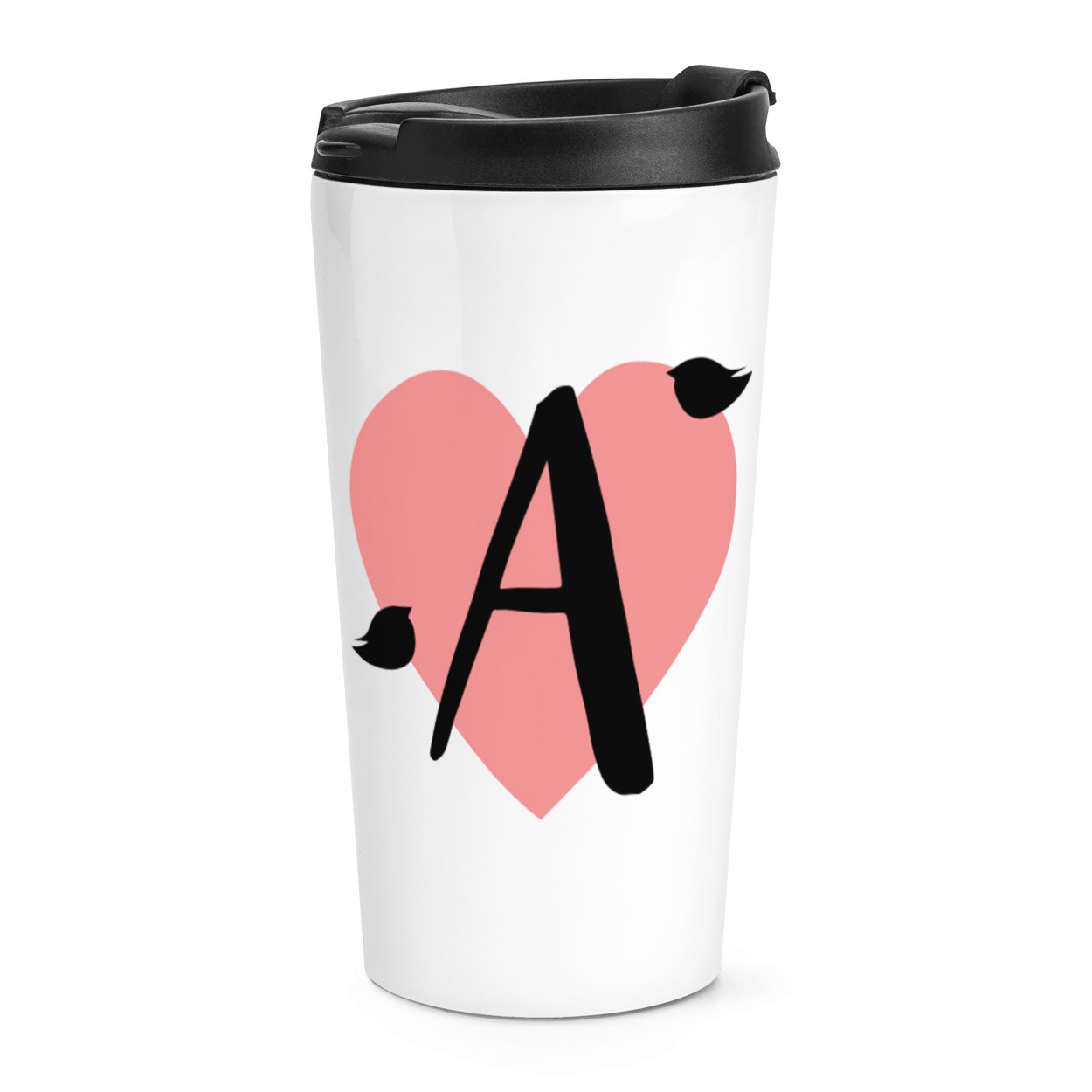 gift base A Heart Alphabet Travel Mug Cup