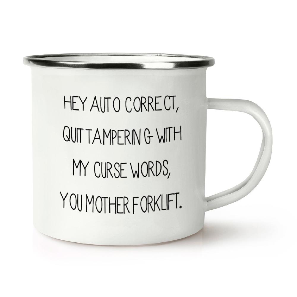 gift base Auto Correct Retro Enamel Mug Cup