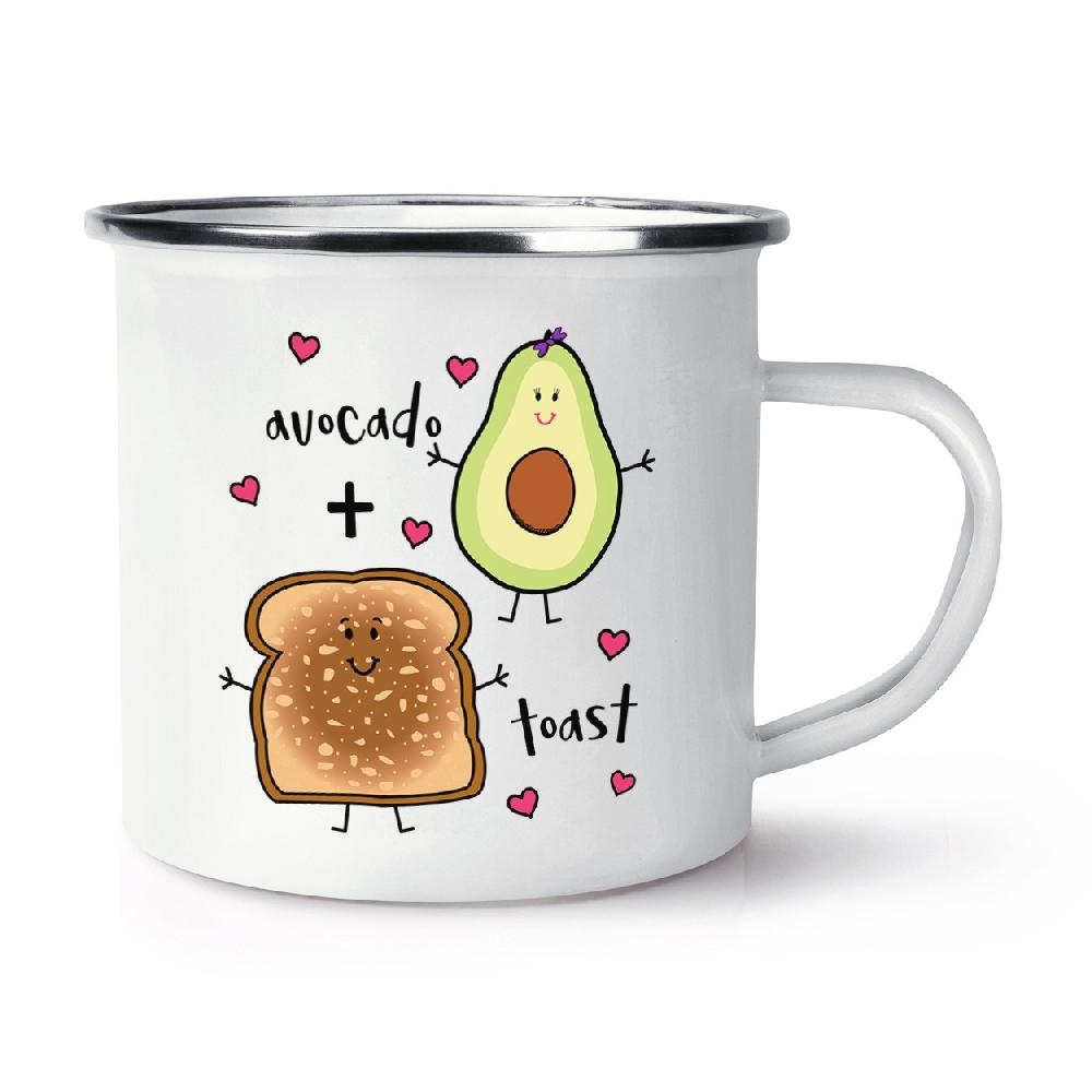 gift base Avocado Plus Toast Retro Enamel Mug Cup