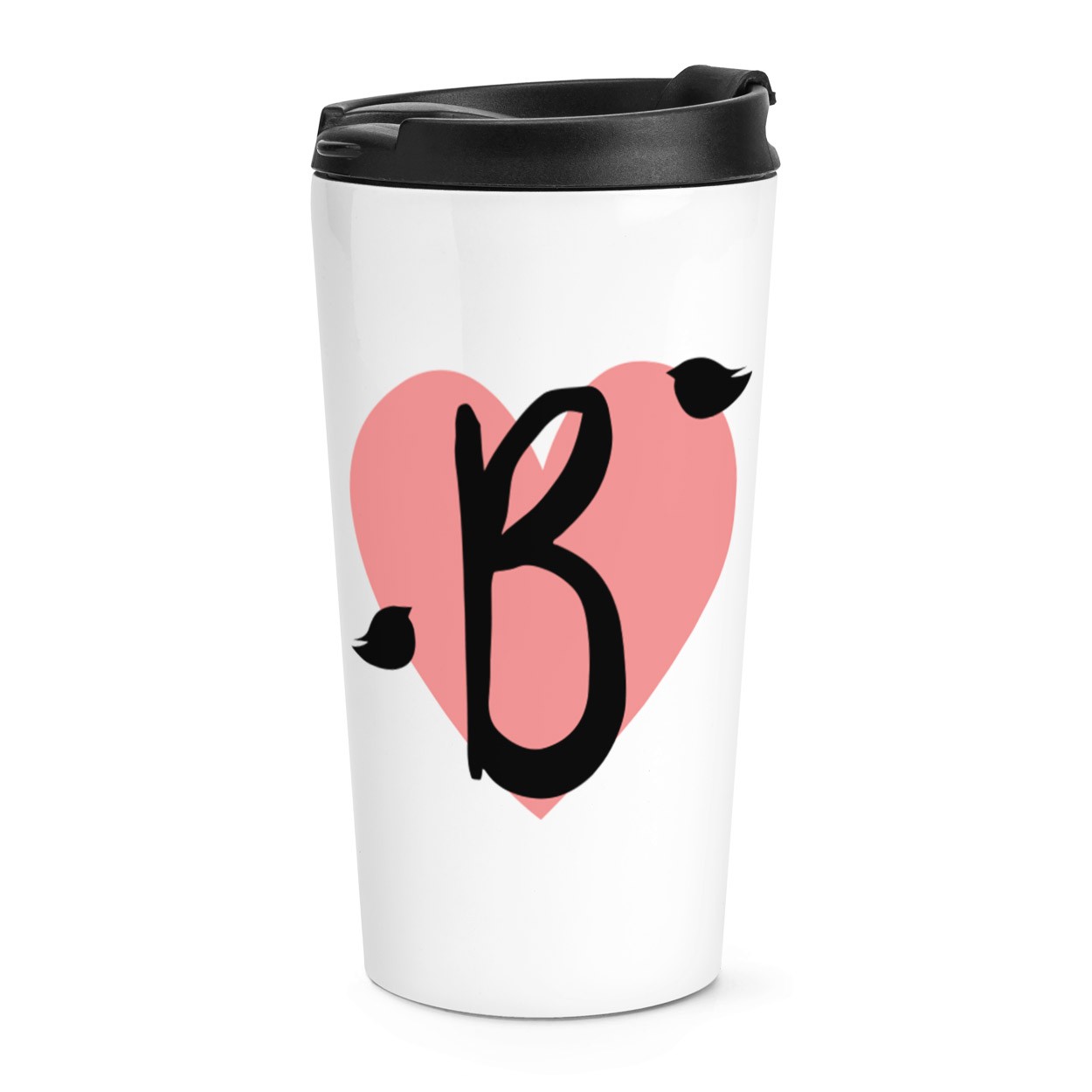gift base B Heart Alphabet Travel Mug Cup