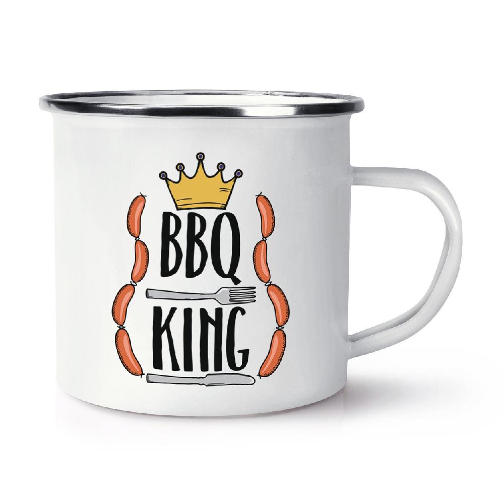 gift base BBQ King Retro Enamel Mug Cup