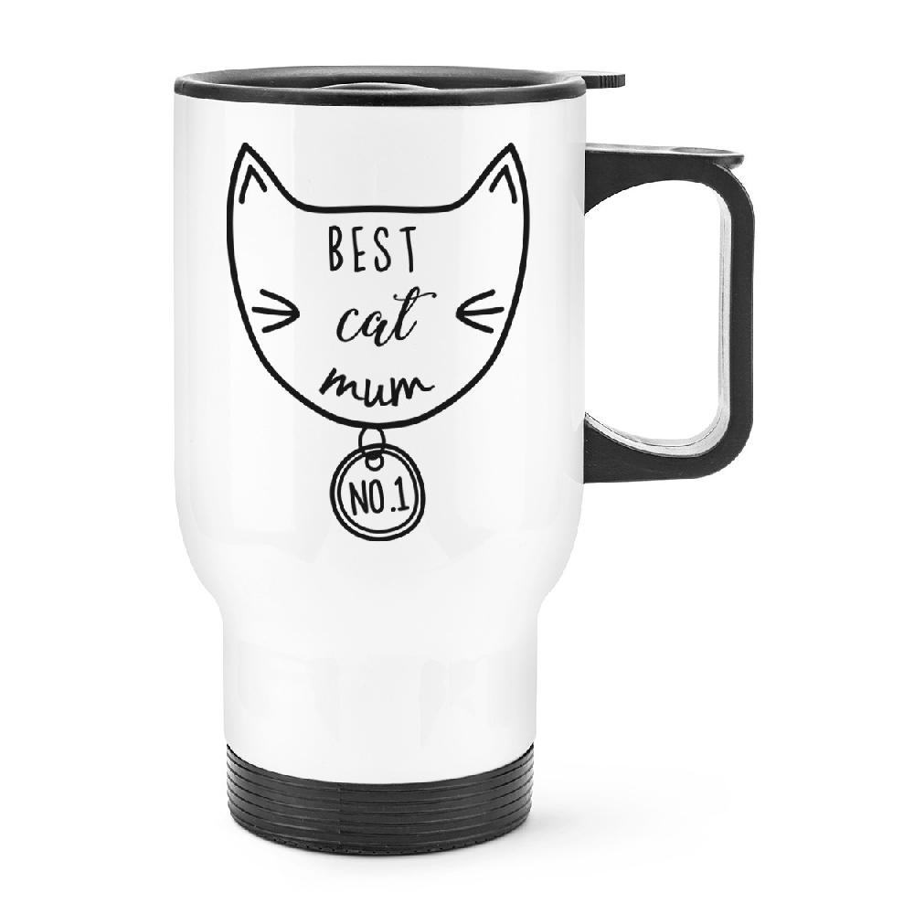gift base Best Cat Mum Travel Mug Cup With Handle