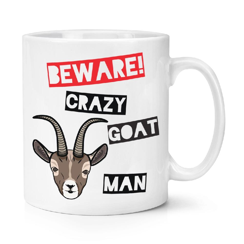 gift base Beware Crazy Goat Man 10oz Mug Cup