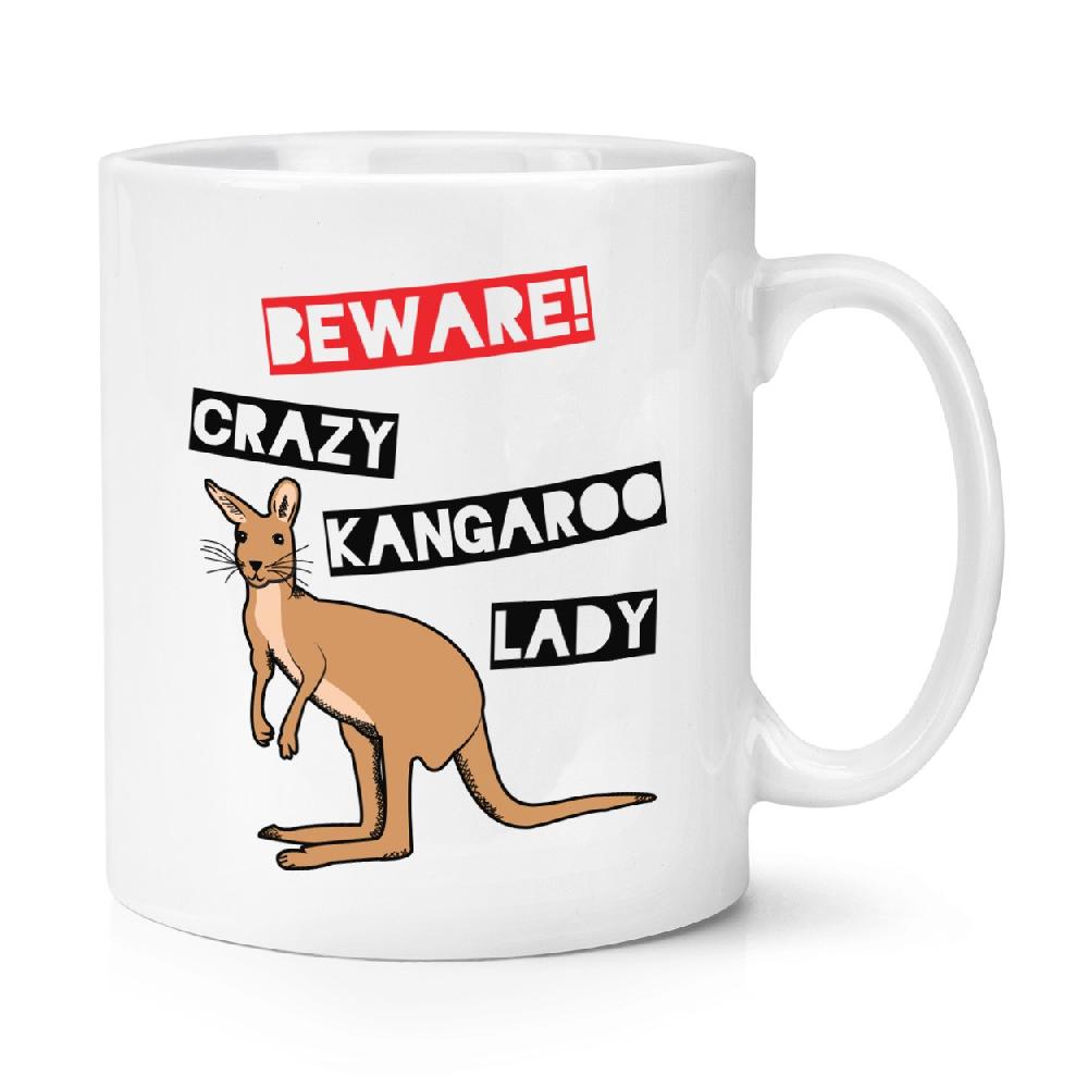 gift base Beware Crazy Kangaroo Lady 10oz Mug Cup