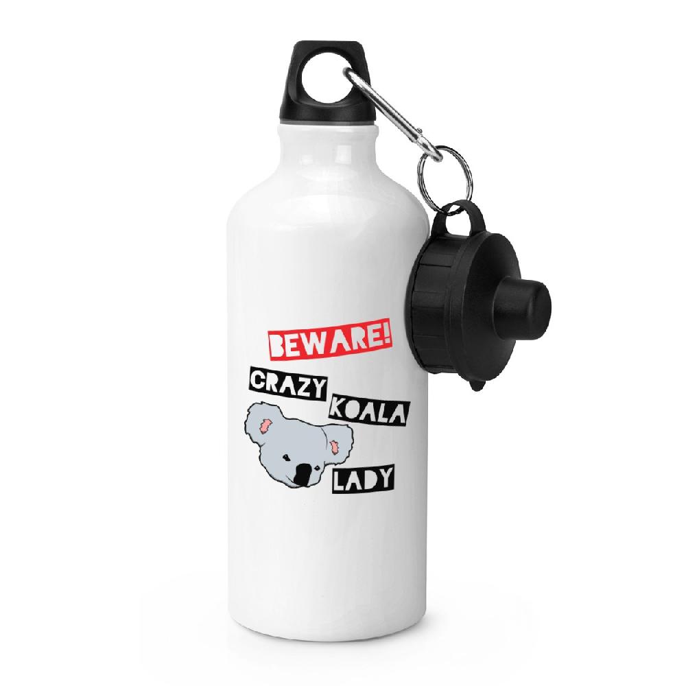 gift base Beware Crazy Koala Lady Sports Bottle