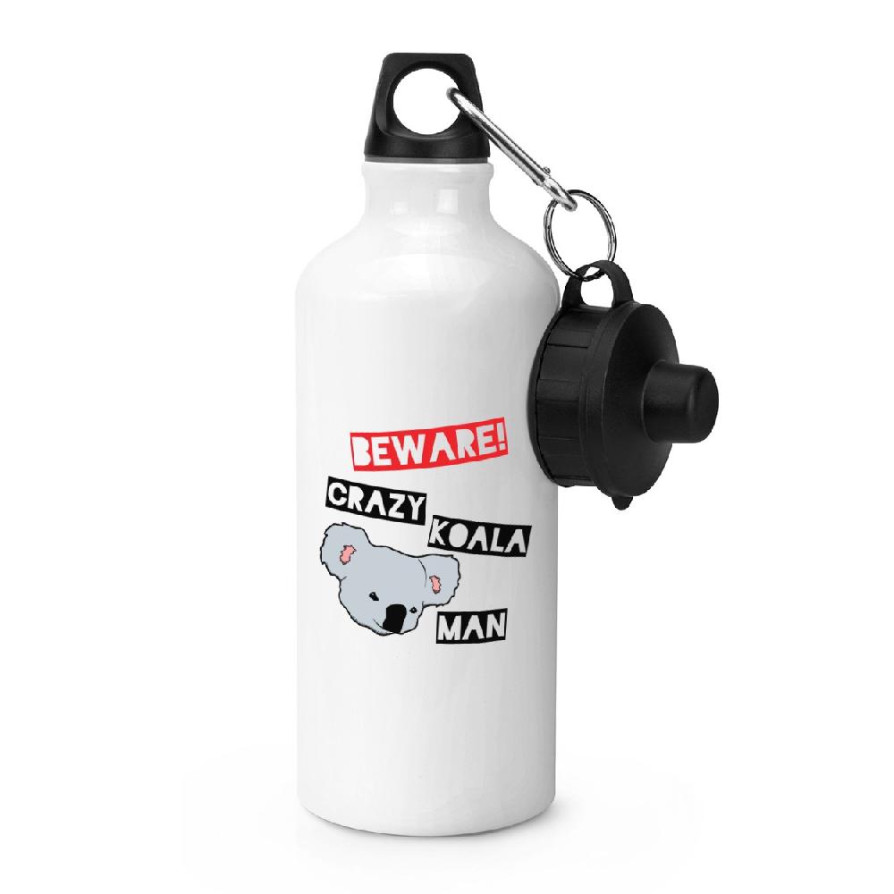 gift base Beware Crazy Koala Man Sports Bottle