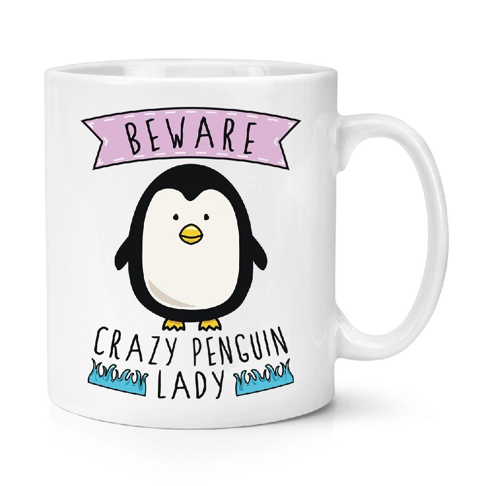 gift base Beware Crazy Penguin Lady 10oz Mug Cup