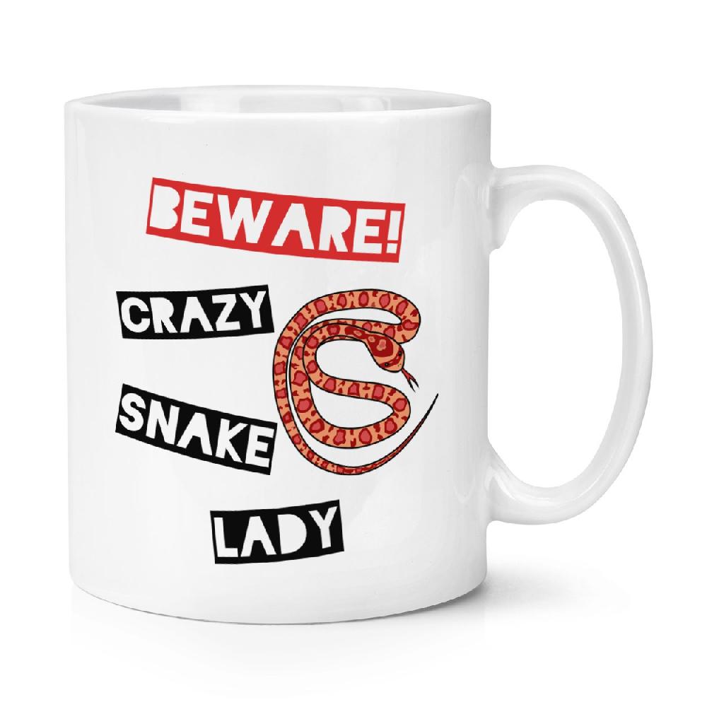 gift base Beware Crazy Snake Lady 10oz Mug Cup