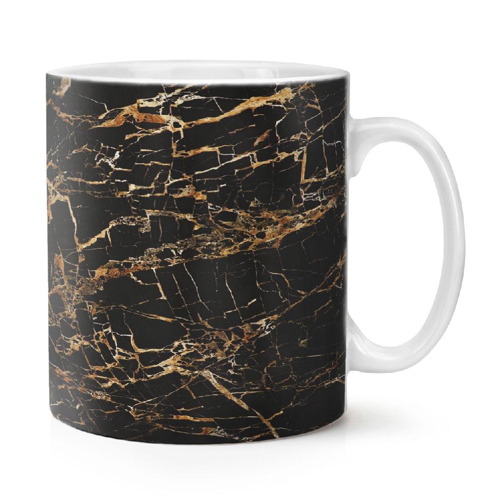 gift base Black Gold 2 Marble Effect 10oz Mug Cup
