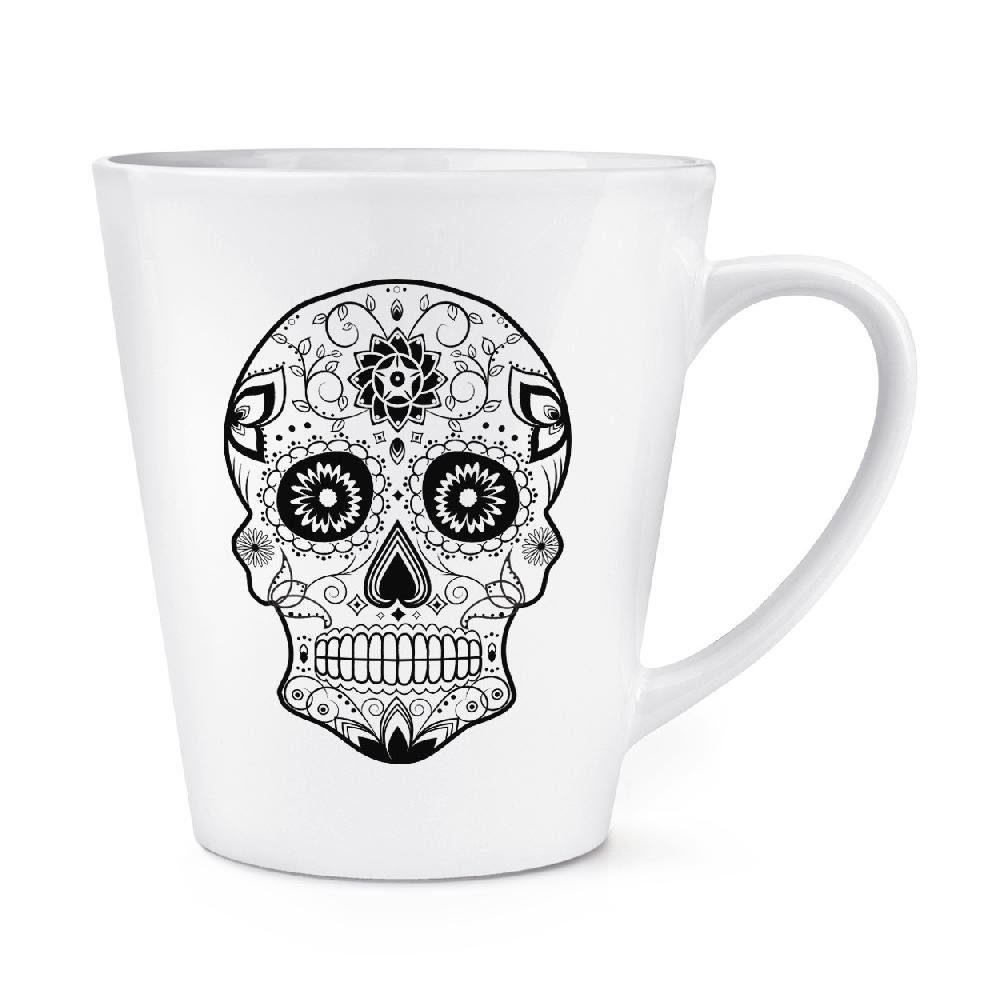 gift base Black Sugar Skull 12oz Latte Mug Cup