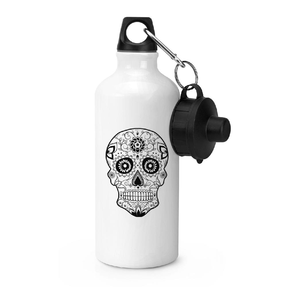 gift base Black Sugar Skull Sports Bottle