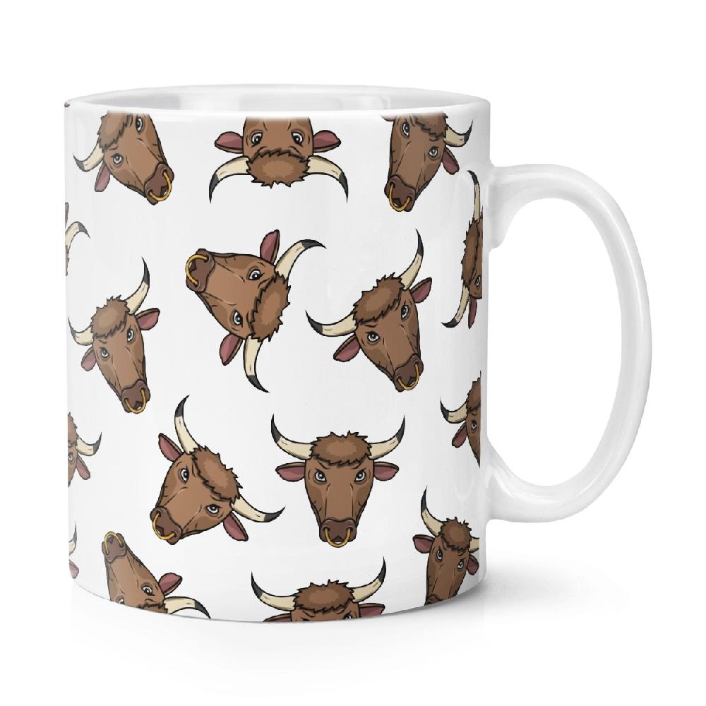 gift base Bull Pattern 10oz Mug Cup