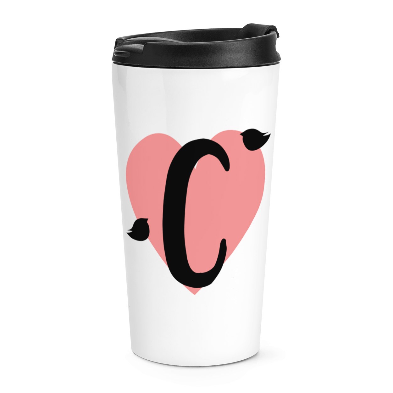 gift base C Heart Alphabet Travel Mug Cup