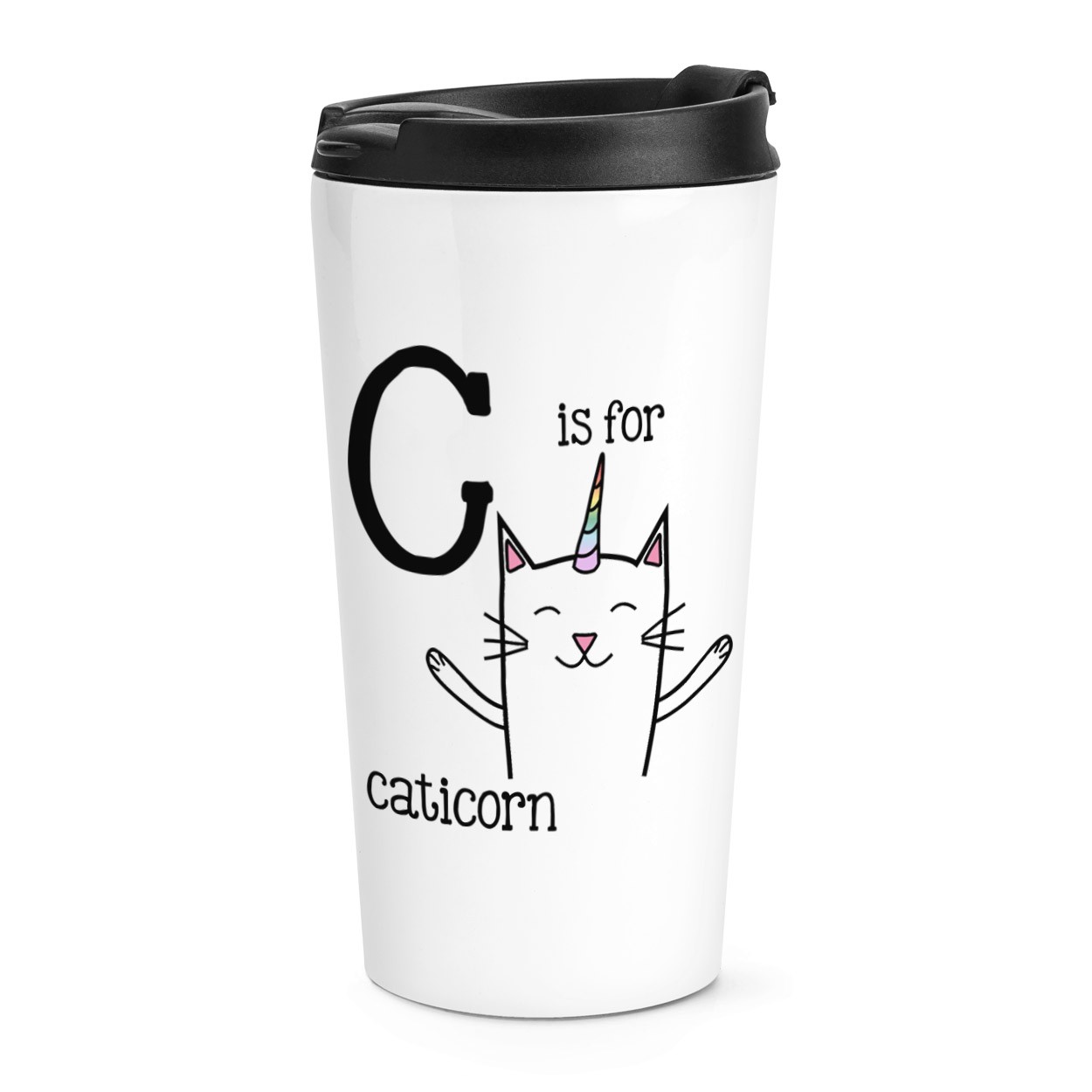 gift base C Is For Caticorn Travel Mug Cup