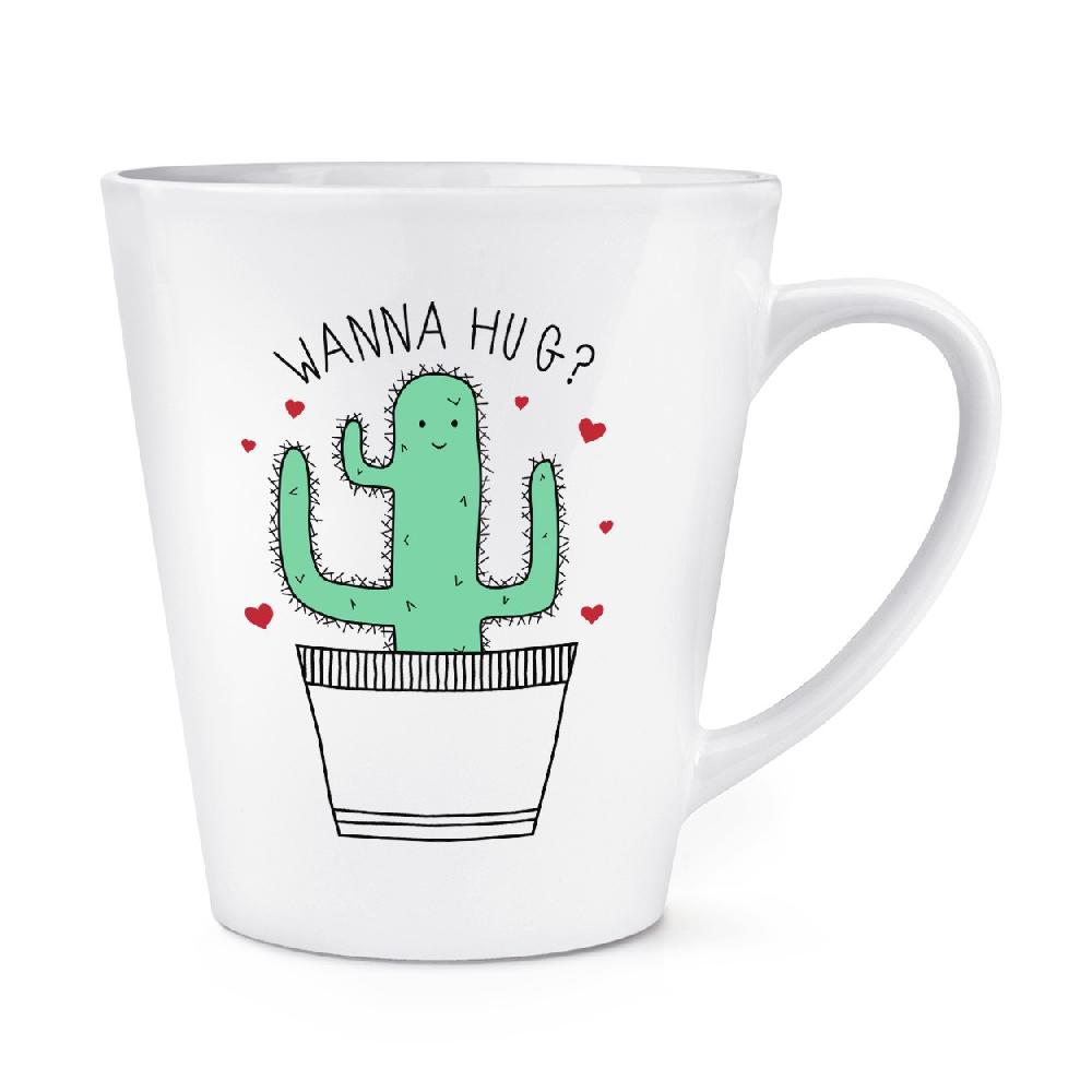 gift base Cactus Wanna Hug 12oz Latte Mug Cup