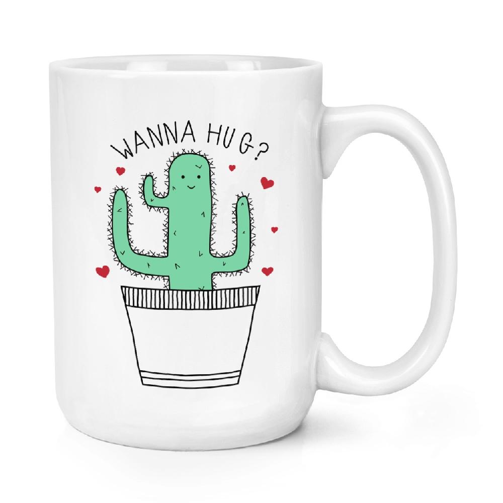 gift base Cactus Wanna Hug 15oz Large Cup Mug