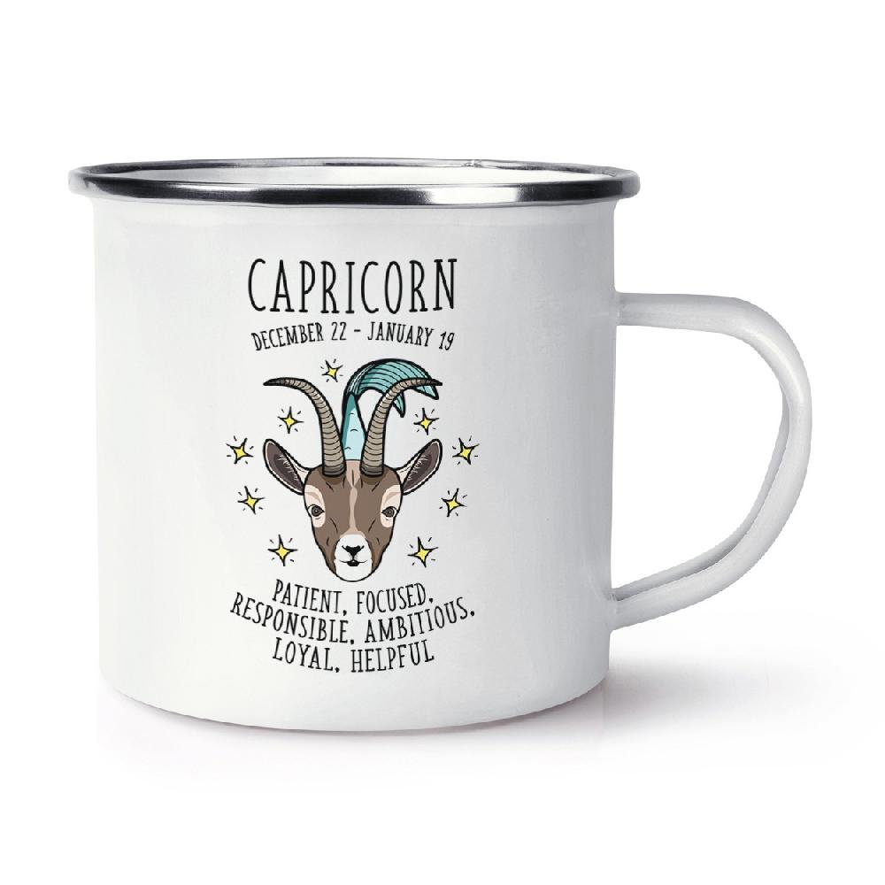 gift base Capricorn Horoscope Retro Enamel Mug Cup