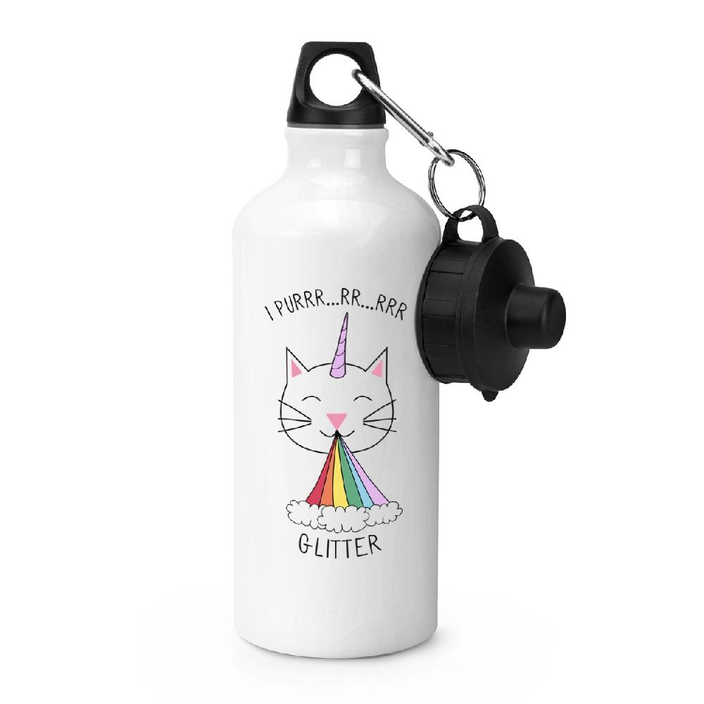 gift base Caticorn I Purr Glitter Sports Bottle