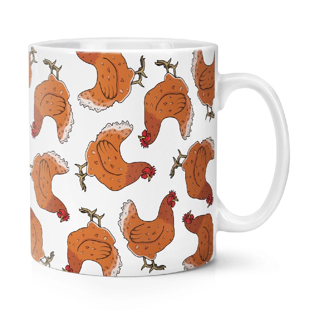 gift base Chicken Cluckers Pattern 10oz Mug Cup